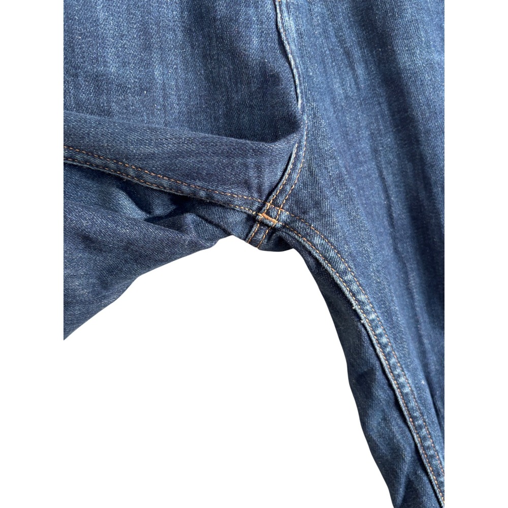 Sezane Slim High Waisted Skinny Jeans Dark Indigo Raw Hem Size‎ 28 - Picture 11 of 16